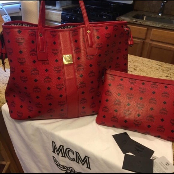 MCM Handbags - Red large mcm bag